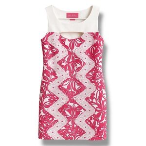 Lilly Pulitzer Pink and White Sheath Mini Dress
